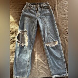 PrettyLittleThing Blue Denim Boyfriend Jeans